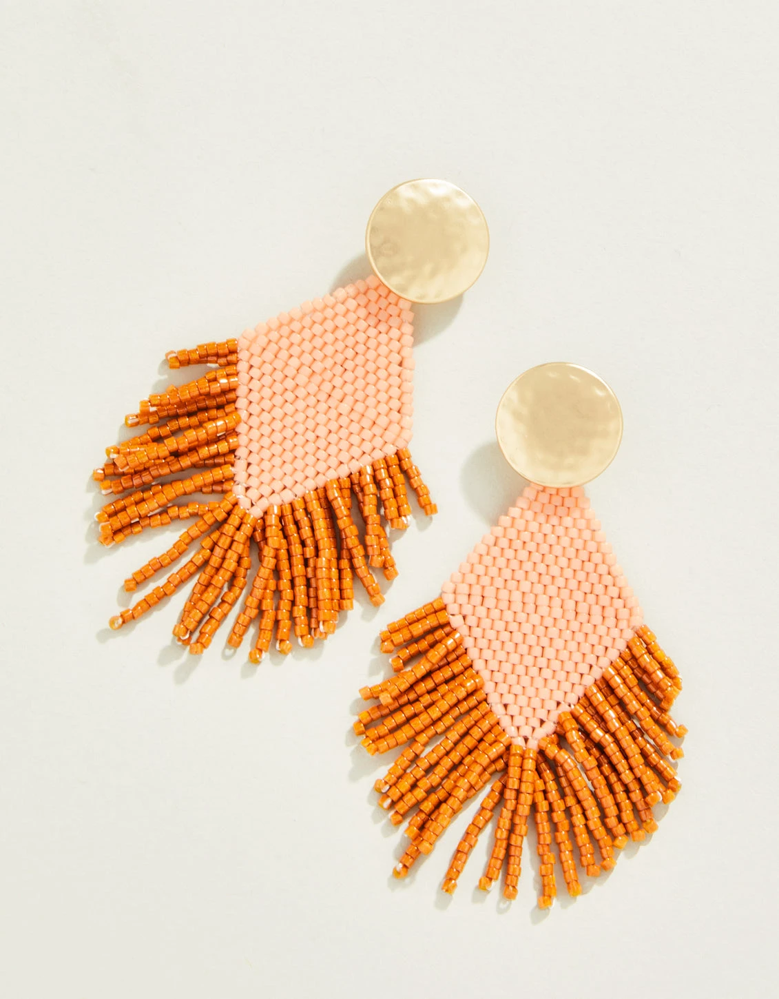 Bitty Bead Earrings Pink/Orange 2 Bitty Bead Earrings Pink/Orange - Image 2