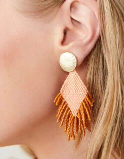 Bitty Bead Earrings Pink/Orange 5 Bitty Bead Earrings Pink/Orange -Spartina Store 381565m