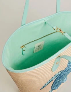 Straw Beach Tote Sea Turtle 6 Straw Beach Tote Sea Turtle -Spartina Store 381794b