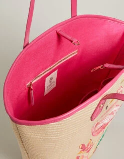 Straw Beach Tote Tropic Flamingo -Spartina Store 381800c