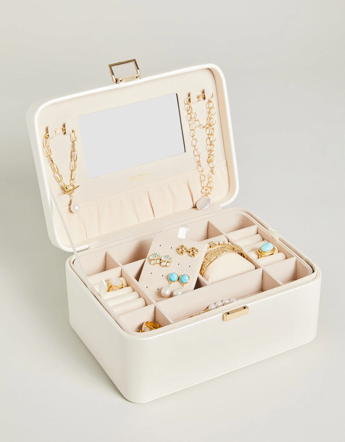 Medium Desktop Jewelry Case Pearl 2 Medium Desktop Jewelry Case Pearl - Image 2