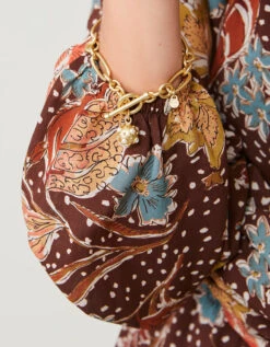 Aisley Dress 1859 Lighthouse Starry Floral Olive -Spartina Store 382425f