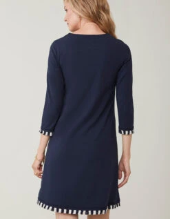 Island Fringe Dress Slate Blue -Spartina Store 382609c