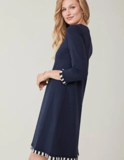 Island Fringe Dress Slate Blue -Spartina Store 382609e