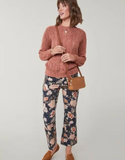 Maren Kick Flare Pant 1859 Lighthouse Starry Floral Slate -Spartina Store 382784c