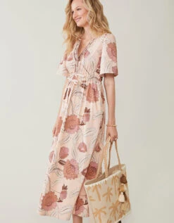 Meghan Midi Dress 1859 Lighthouse Floral Stitch -Spartina Store 382968f
