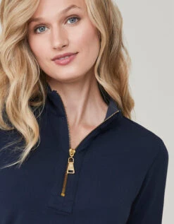 Nora Half-Zip Top Slate Blue 9 Nora Half-Zip Top Slate Blue -Spartina Store 383149b