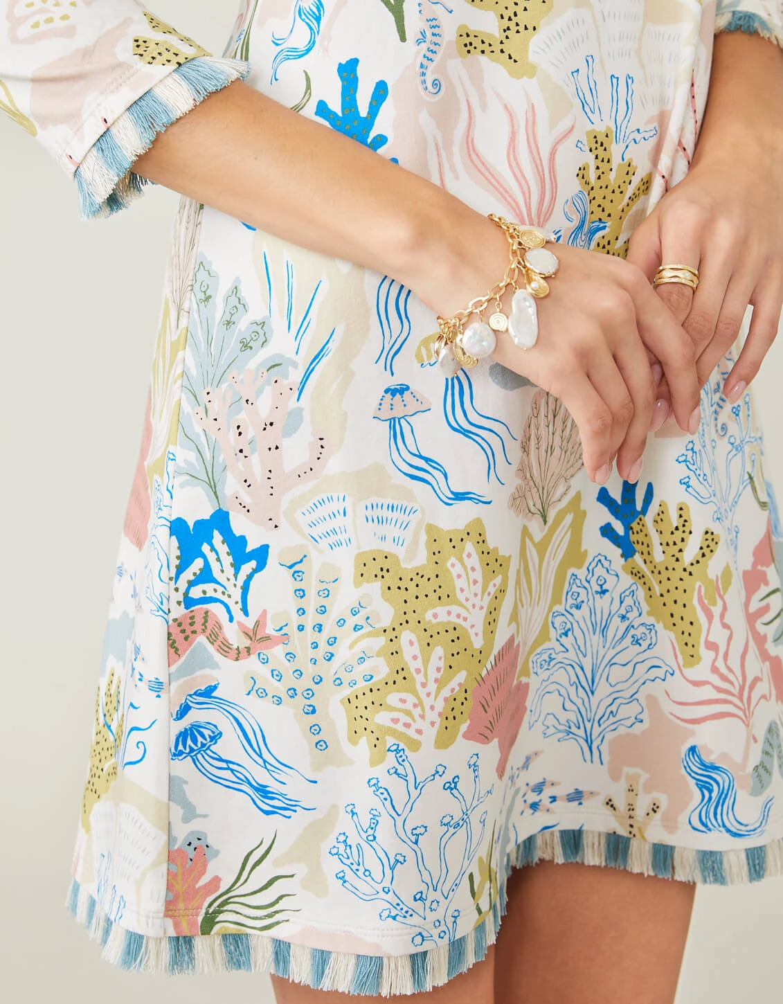 Island Fringe Dress Seafoam Mermaids 3 Island Fringe Dress Seafoam Mermaids - Image 3