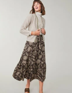 Adaleigh Skirt Maritime Forest Field Blooms Ash Gray 8 Adaleigh Skirt Maritime Forest Field Blooms Ash Gray -Spartina Store 384030d