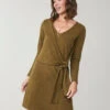 Deanna Wrap Dress Olive