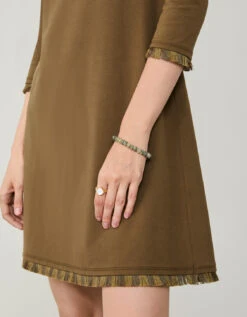 Island Fringe Dress Olive -Spartina Store 384450c