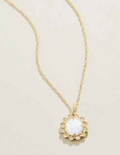 Opaline Halo Necklace 18"