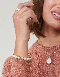 Pearl Stretch Bracelet 8mm -Spartina Store 386218m