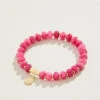 Stone Stretch Bracelet 8mm Pink