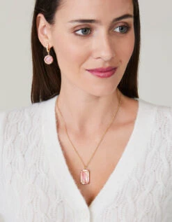 Orla Round Drop Earrings Pink Mother-of-Pearl 5 Orla Round Drop Earrings Pink Mother-of-Pearl -Spartina Store 386812b