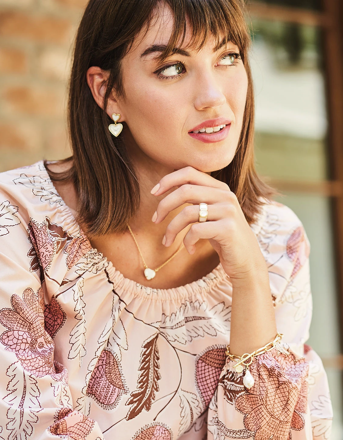 Full Heart Necklace 18" Mother-of-Pearl 4 Full Heart Necklace 18" Mother-of-Pearl - Image 4