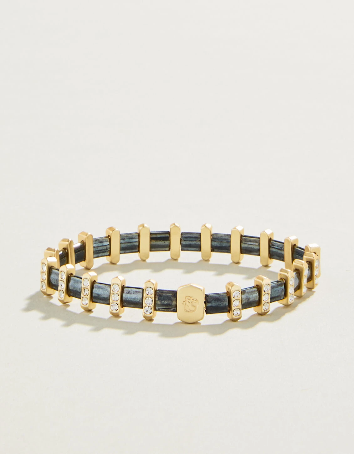 Sparkle Tila Stretch Bracelet Metallic Grey 1 Sparkle Tila Stretch Bracelet Metallic Grey