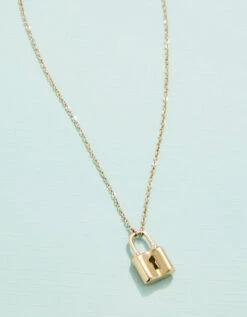 Padlock Necklace Padlock 16"
