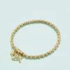 Faith Hope Love Stretch Bracelet Gold 4mm