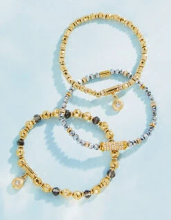 South Beach Stretch Bracelet Grey 6mm 5 South Beach Stretch Bracelet Grey 6mm -Spartina Store 387369n