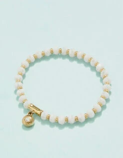 Alljoy Stretch Bracelet Cream 6mm
