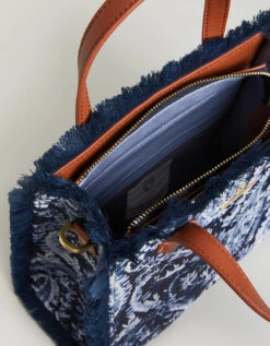 Boho Fringe Satchel Crossbody Marsh Boardwalk Paisley -Spartina Store 387710c