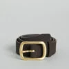 Suede Belt Deep Umber