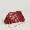 Ruched Velvet Clutch Dusty Mauve