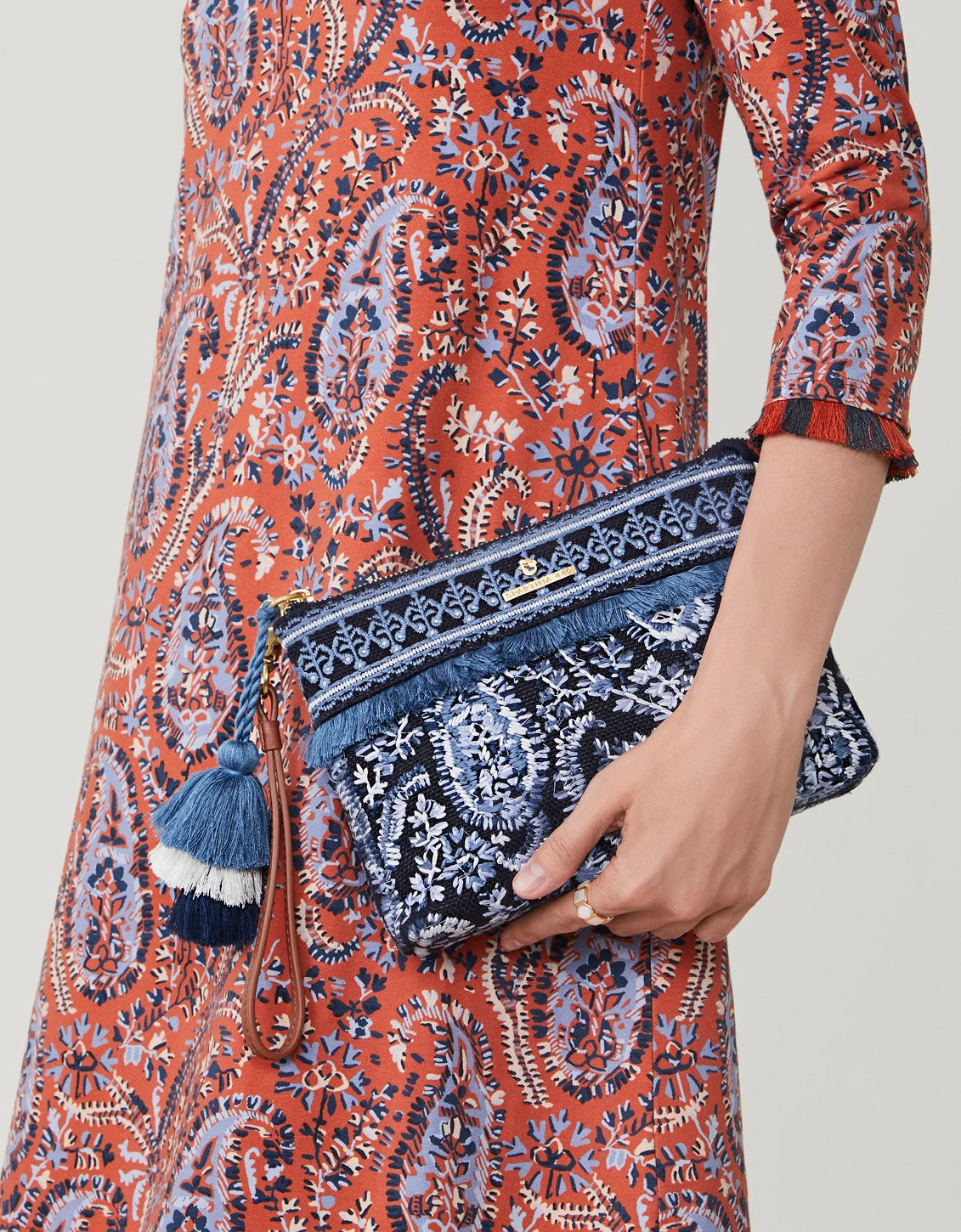 Maci Wristlet Marsh Boardwalk Paisley 2 Maci Wristlet Marsh Boardwalk Paisley - Image 2