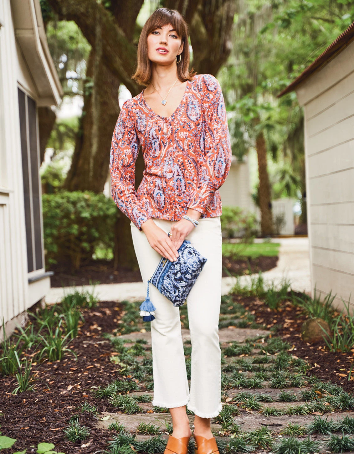 Maci Wristlet Marsh Boardwalk Paisley 5 Maci Wristlet Marsh Boardwalk Paisley - Image 5