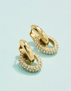 Wexford Harbour Convertible Hoop Earrings Crystal