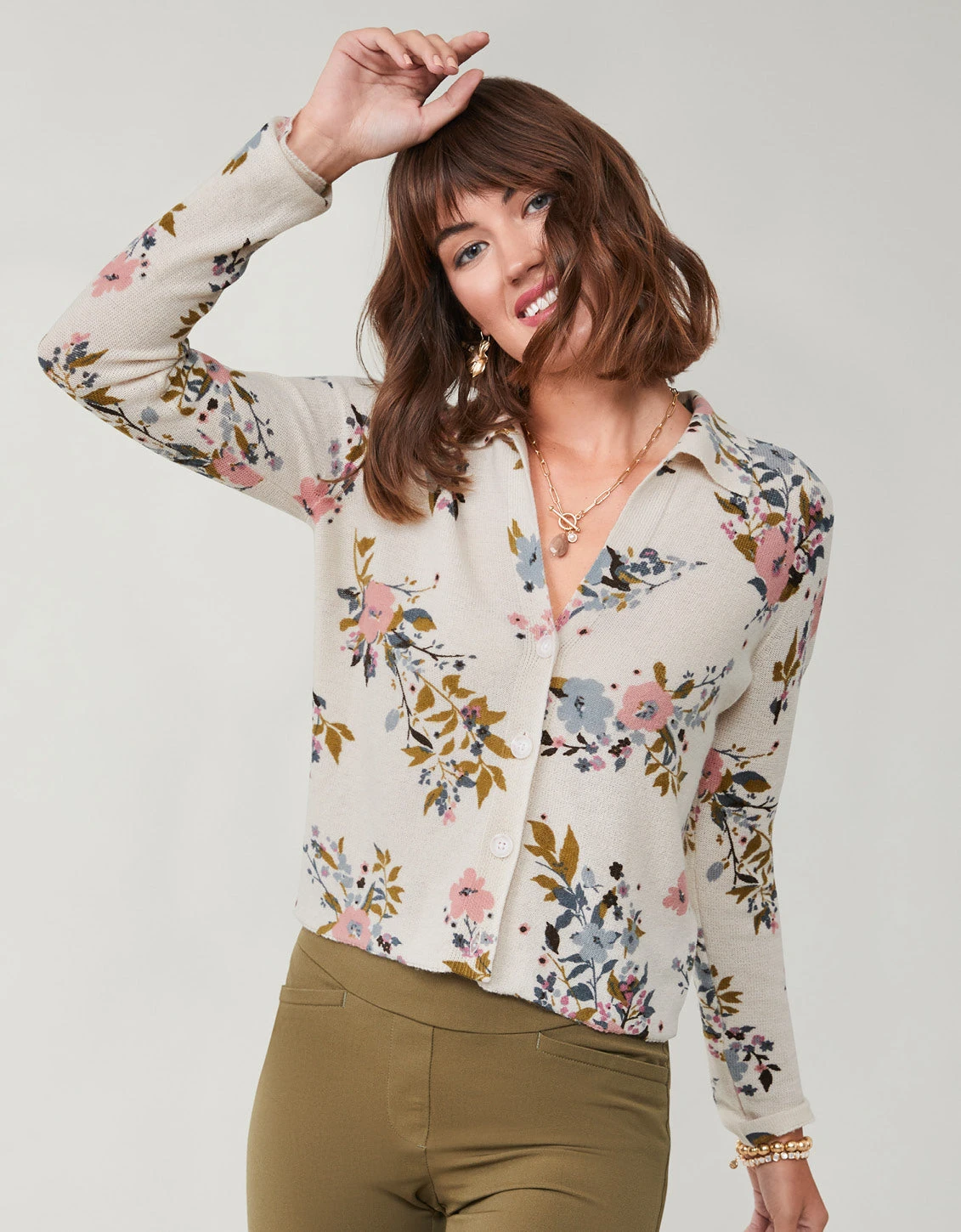 Yvette Cardigan Maritime Forest Wildflowers 2 Yvette Cardigan Maritime Forest Wildflowers - Image 2