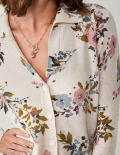 Yvette Cardigan Maritime Forest Wildflowers