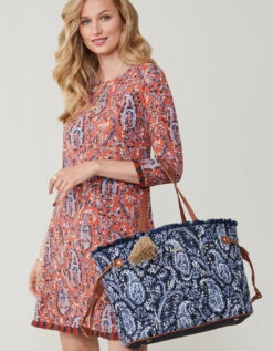 Island Fringe Dress Marsh Boardwalk Paisley Tomato 8 Island Fringe Dress Marsh Boardwalk Paisley Tomato -Spartina Store 388908b