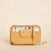 Multi Phone Crossbody Kalalanta Plaid Cream