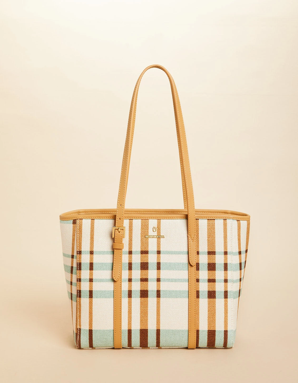 Siera Tote Kalalanta Plaid Cream 1 Siera Tote Kalalanta Plaid Cream