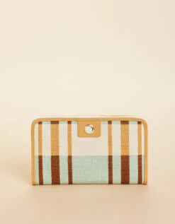 Snap Wallet Kalalanta Plaid Cream