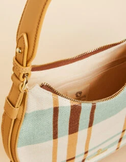 Zip Hobo Kalalanta Plaid Cream -Spartina Store 392831c