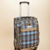 20" Expandable Rolling Suitcase Kalalanta Plaid Navy