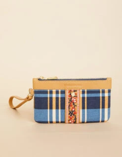 Charlie Wristlet Kalalanta Plaid Navy