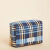 Cosmetic Case Kalalanta Plaid Navy