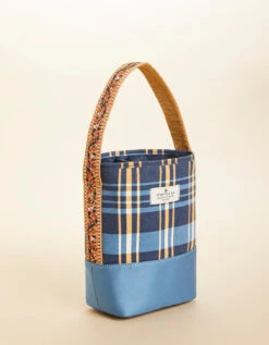 Double Wine Caddy Kalalanta Plaid Navy