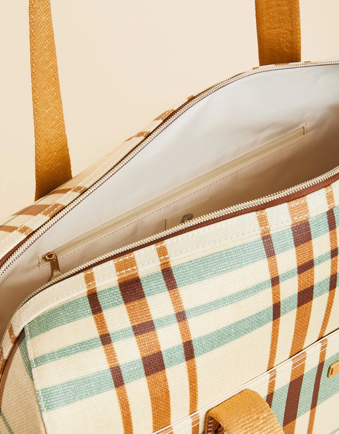 Duffle Kalalanta Plaid Cream 3 Duffle Kalalanta Plaid Cream - Image 3