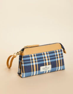 Emma Wristlet Kalalanta Plaid Navy