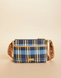 Rosie Crossbody Kalalanta Plaid Navy 7 Rosie Crossbody Kalalanta Plaid Navy -Spartina Store 393005b