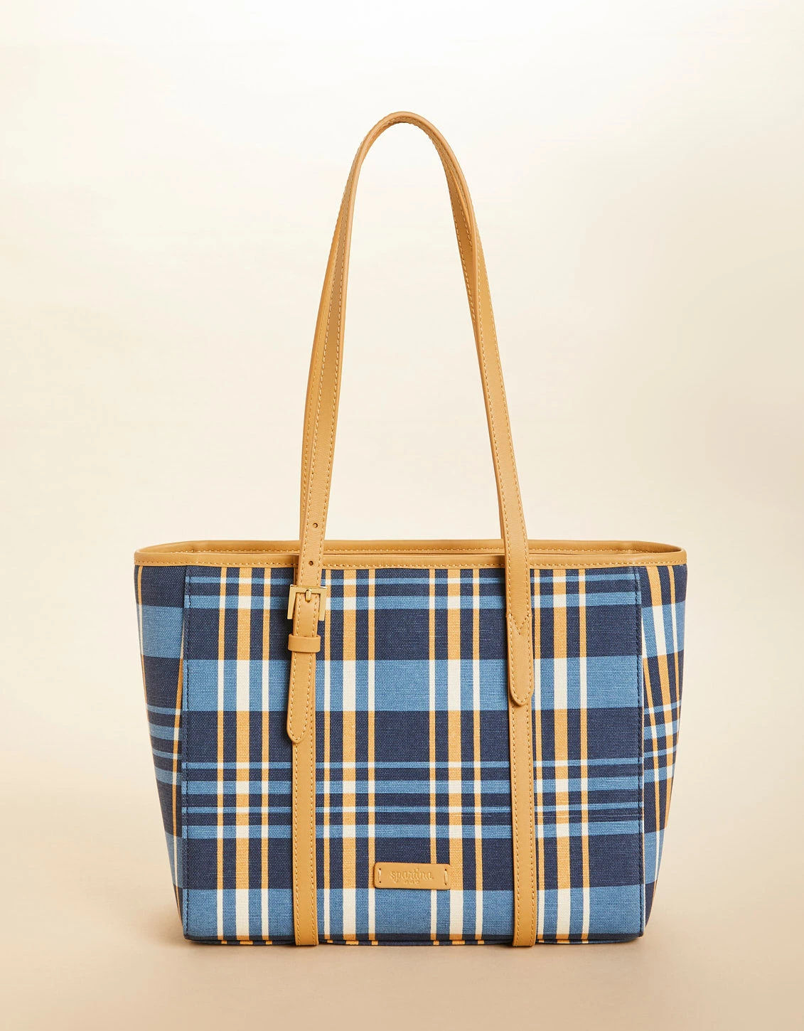 Siera Tote Kalalanta Plaid Navy 2 Siera Tote Kalalanta Plaid Navy - Image 2