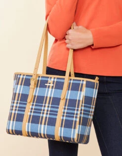 Siera Tote Kalalanta Plaid Navy 7 Siera Tote Kalalanta Plaid Navy -Spartina Store 393029m