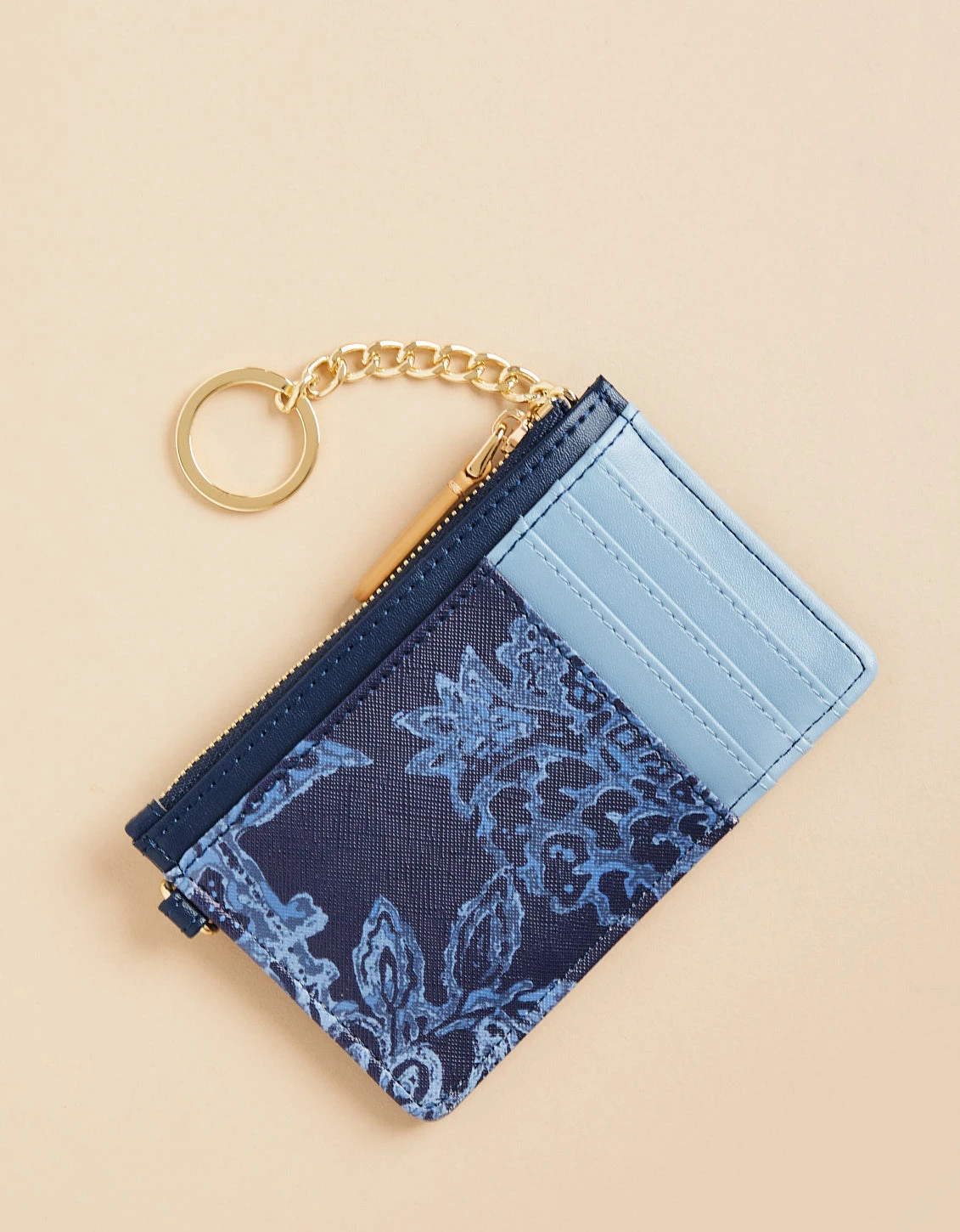 Slim Card Coinpurse Kalalanta Woodblock Jacobean 2 Slim Card Coinpurse Kalalanta Woodblock Jacobean - Image 2