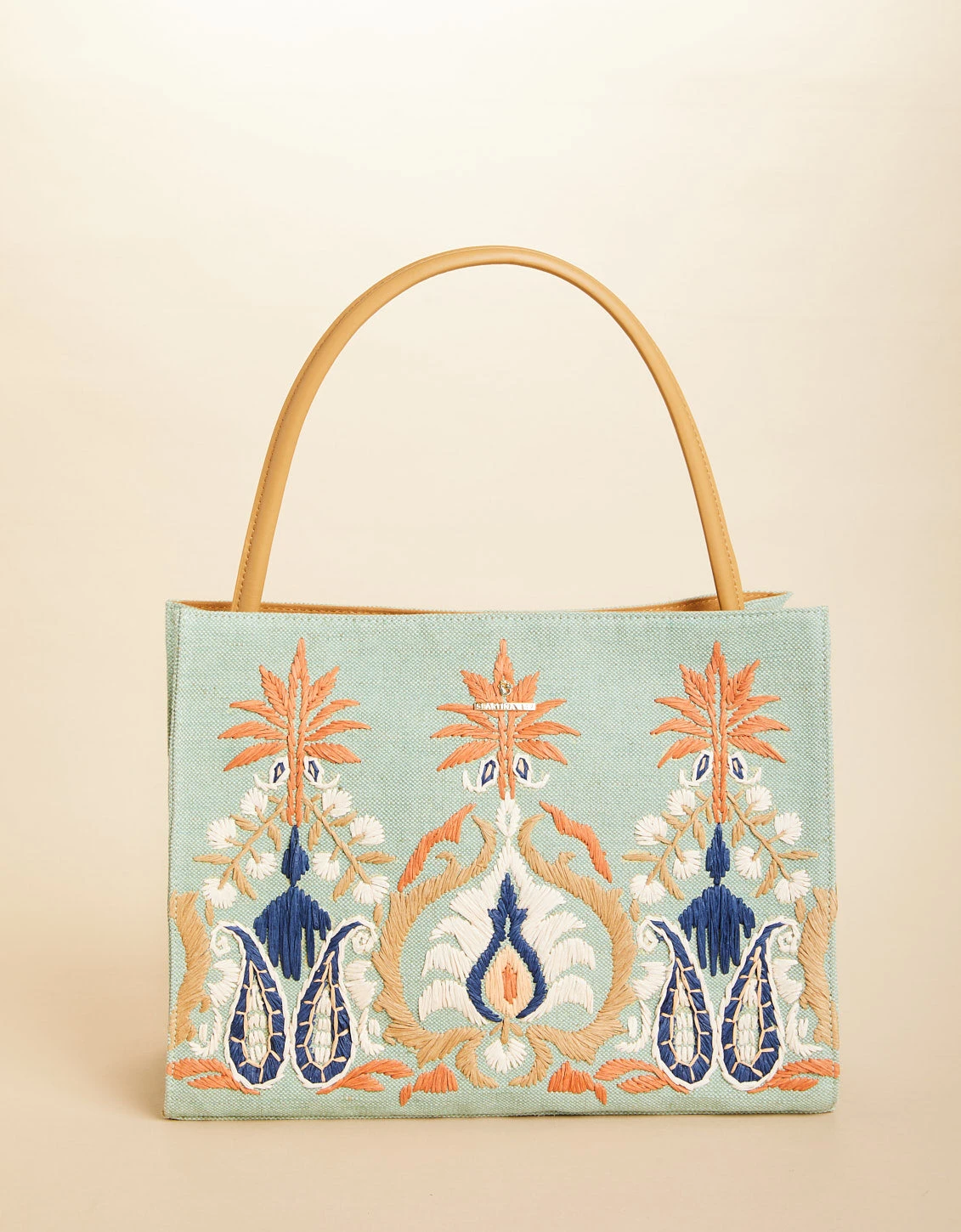 Piper Straw Tote Kalalanta Ikat Palm Sea Foam 1 Piper Straw Tote Kalalanta Ikat Palm Sea Foam