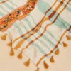 Square Scarf Kalalanta Plaid Cream